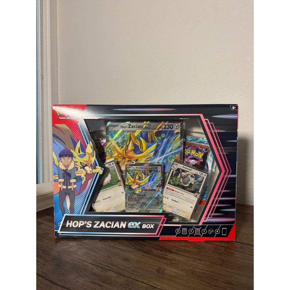 Pokemon TCG Hop's Zacian ex Box Factory Sealed 4 Booster Packs & Promo Cards